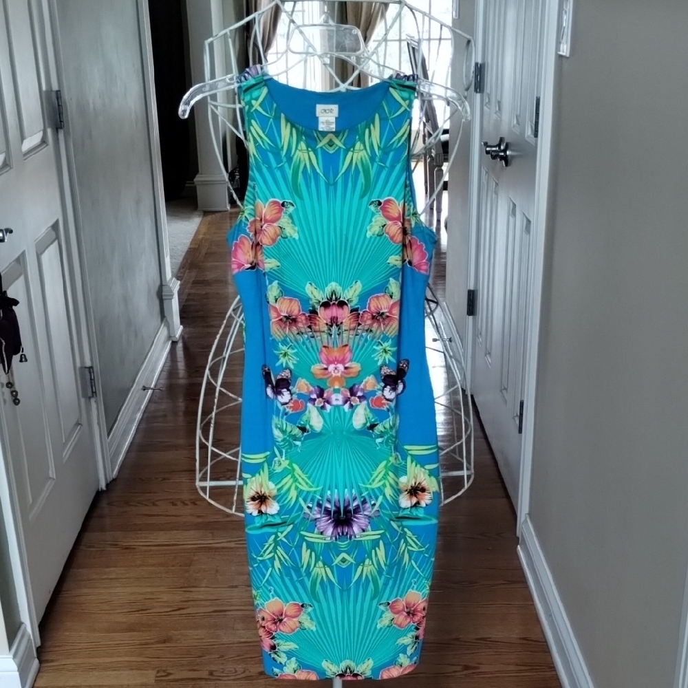 Cache Blue Floral Summer Dress